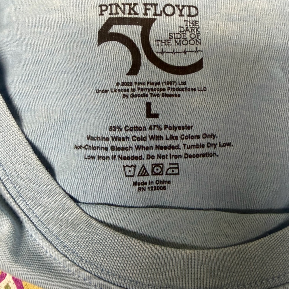 Pink Floyd Blue Tee with Psychedelic Design - Picture 8 of 12